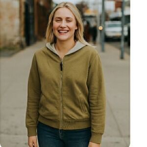 Ralph Lauren Sport  Hoodie Zip Up Long-Sleeve Green Cotton Jacket Size XL